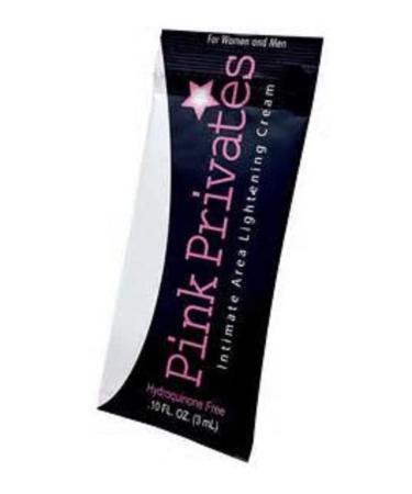 3pk pink privates foil lightening cream for intimate body action vaginal anal bleach (.30fl oz)