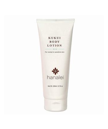 Cruelty-Free and Paraben-Free Kukui Body Lotion by Hanalei   Dye-Free Moisturizer with Kukui Nut Oil  Shea Butter  and Jojoba Oil   Made in USA   Full Size (200 ml) 6.76 Fl Oz (Pack of 1)