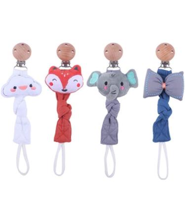 Ibeafilly Pacifier Band with Beech Wood Clip - Personalized Pacifier Chain for Girls | Triangular Cloth Sucker - Ideal Baby Gift - Buy Online on GoSupps.com