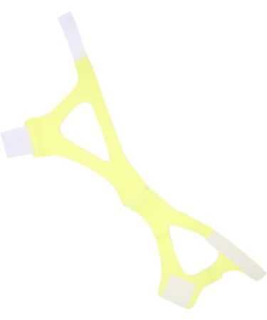 Breathable Anti-Snoring Chin Strap - Adjustable Jaw Support Belt in Yellow - Buy Online on GoSupps.com