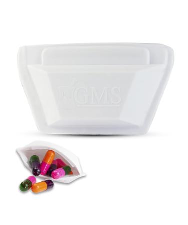 GMS Squeezable Pocket Pill Case - Small Lightweight Pill Organizer Ideal for Travel - Holds Medicines Securely - Sturdy Design with Easy Fuss-Free Access - Pocket Sized & Discreet 1 Count (Pack of 1)