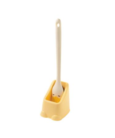 Innovative Duckbill Toilet Cleaning Tool Clean Difficult Corner Eliminate Comfortable Grip Handle Home Office Household Cleaning Tool Yellow