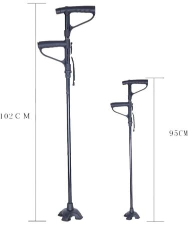 Telescopic Non Slip Crutches Crutches Multifunction Crutch Three-legged Adjustable LED Lighted Crutches Folding Trekking Pole Anti-slip Aluminum Alloy Walking Stick for Arthritis Elderly Seniors & H - Buy Online on GoSupps.com