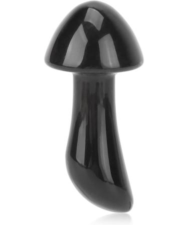 Gua Sha Massage Stones with Mushrooms Skin Care Blood Circulation Professional Mushroom Shoulder Massager for Women (Obsidian) - Buy Online on GoSupps.com