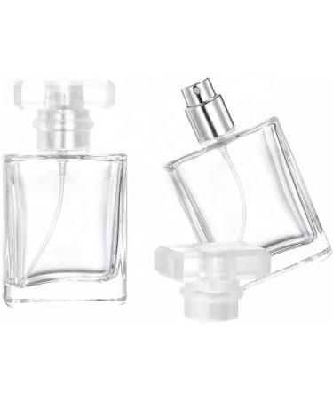 50ml Empty Glass Perfume Spray Bottle - Rectangular Silver - International Shipping Available - Buy Online on GoSupps.com