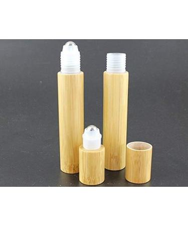 Ericotry 2-Pack 15ml Bamboo Leader Roller Bottles - Stainless Steel Ball for Essential Oils Perfume & Lip Balm - Buy Online on GoSupps.com