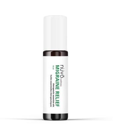 NUVO Wellness Migraine Relief Stick - Aromatherapy Roll On Supporting Headache Relief - Organic Essential Oil Blend with Peppermint, Lavender & Eucalyptus - (10mL) Migraine 1 Pack