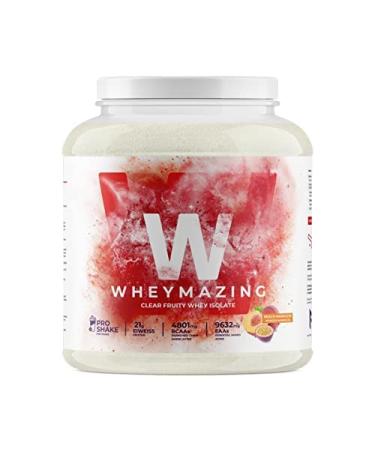 Wheymazing Clear Whey Isolate 1kg Peach Maracuja |Lactose -free |Fruity refreshing taste |Take with water |Clear protein isolate shake |1000g can NF24 peach maracuja