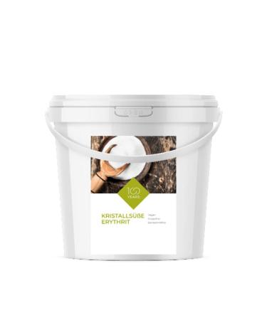 100years GmbH - Erythrit 5kg in the bucket - erythritol sugar substitute sweetener calorie -free without genetic engineering natural sugar alternative slightly soluble 5kg