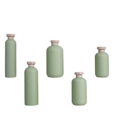 minkissy 3pcs Flip Cap Shampoo Bottles Empty Sub Package Squeeze Bottles Shower Gel Bottle Refillable Containers for Shampoo Lotions Cream Wash Conditioner Green 16.3x7.6cm