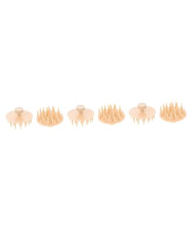Beavorty 6pi ces Brosse Cheveux Compacte Avec Masseur Pour Chevelu Brosse Shampooing Et Massage limine Les Pellicules Id ale Pour Femmes Voyages 5X5X3CMx3pcs Jaunex3pcs