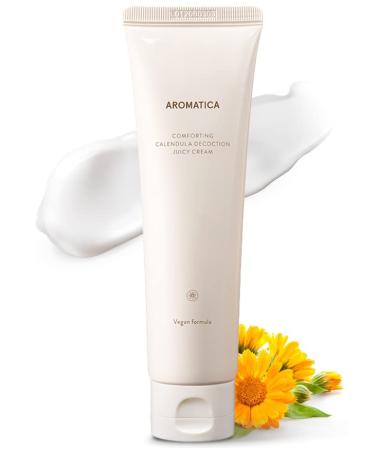 AROMATICA Calendula Juicy Cream  Vegan  48% CALENDULA EXTRACT  Soft Hydration  Moisturizer for Daily Use  light on Sensitive to Normal Skin Types  For Itchy and Rough Skin 02 Calendula