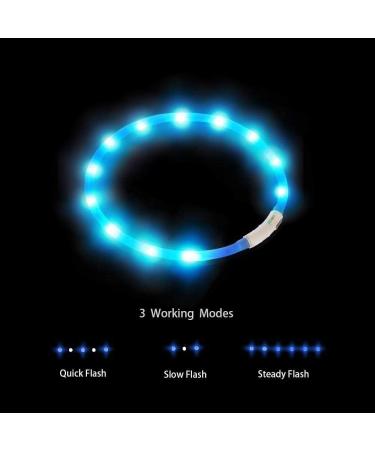 Laroo LED Dog Collar - USB Rechargeable Night Safety Luminous Collar for All Dog Sizes - 3 Modes - Blue - Buy Online on GoSupps.com