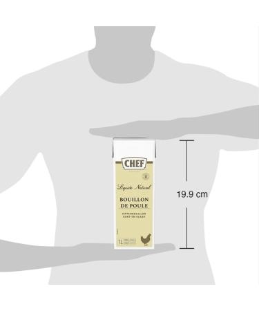 CHEF Natural Chicken Broth - Liquid Natural Background - Culinary Aids Sauces Broths - 1L Brick Ready To Use - Buy Online on GoSupps.com