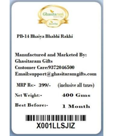 Ghasitaram Gifts Rakhis Online - Rakhi for Brother-PB-14 Bhaiya Bhabhi Rakhi Rakhi Set only - Buy Online on GoSupps.com
