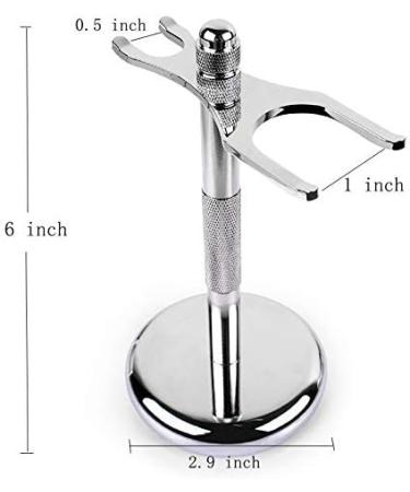 Lefeda Simply Men's Shaving Brush & Double Edge Razor Set - Premium Silver Holder - Perfect for Smooth Shaves - 2.9x6 Inches - Buy Online on GoSupps.com