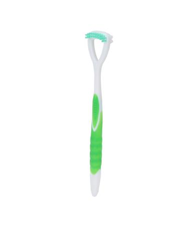 CUTULAMO Tounge Scraper er  Ergonomic Design Oral Health Flexible Safe Tool Tongue Scraper Freshen Breath Long Handle for Adults(Green)