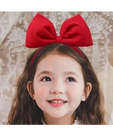 Bowknot Headband for Women Red Bows for Hair Accessories Hair Bows for Girls Hair Hoops Bowknot Hair Bands for Christmas Birthday Cosplay - Buy Online on GoSupps.com