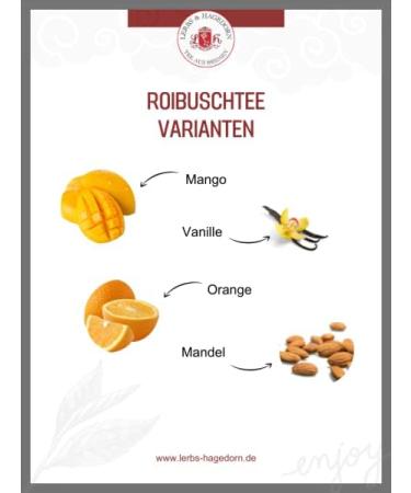  Lerbs & Hagedorn Lerbs & Hagedorn Rooibos Rooibusch Tea Fresh Breeze | Lemon-orange taste 1 kg (approx. 81 liters) blackberry leaves lemongrass - Buy Online on GoSupps.com