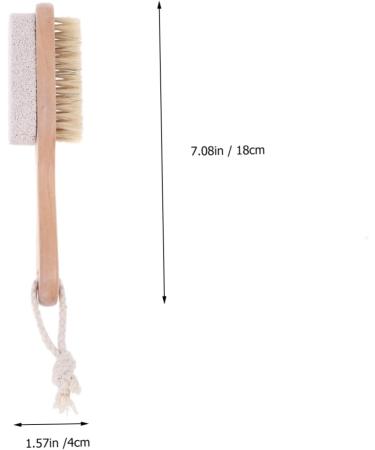 SKISUNO 1pc Scraping Plate Wood Tools Foot Scrubber Stone Foot Brush Nail Cleaning Brush Pumice Stone Toilet Natural Bristle Brush Foot Pumice Stone Foot Exfoliator Stone Small Brush Feet - Buy Online on GoSupps.com