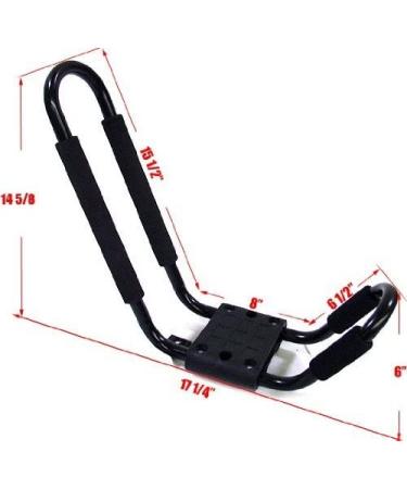 TMS J-Bar Rack HD Kayak Carrier Canoe Boat Surf Ski Roof Top Mounted - Car SUV Crossbar - Buy Online on GoSupps.com