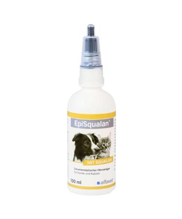 alfavet EpiSqualan ear cleaner with squalane very gentle for heavy ear wax for dogs and cats non-ototoxic 100ml - Buy Online on GoSupps.com