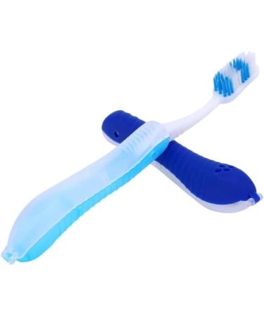 1Pc Blue Folding Travel Toothbrush - Portable Soft Toothbrush for Adults | Ideal for Travel Camping School and Business Trips | Manual Oral Care - Buy Online on GoSupps.com