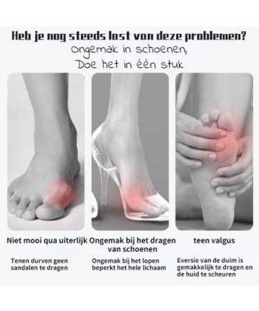 Hallux Valgus Toe Spreader & Bunion Corrector - 1 Pair with Anti-Slip Belt Design - Toe Separator for Men & Women - Buy Online on GoSupps.com
