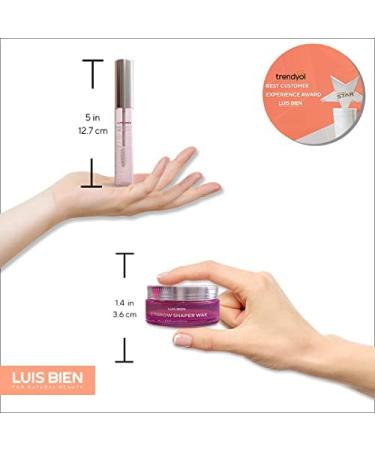 Luis Bien Eyelash Eyebrow Growth Serum Kit for Longer, Thicker Lashes - Castor Oil Serum with Eyelash Curlers and Eyebrow Shaper Soap - 50ML + 15ML - Buy Online on GoSupps.com