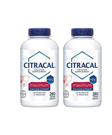 Citracal - Calcium Citrate with Vitamin D3 - 2 Bottles  280 Caplets Each