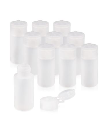 USRommaner 15 Pack 1oz Plastic Squeeze Bottles Empty Refillable Travel Bottles Tube with Flip Cap Sample Vial Container for Gel Makeup Lotion Creams Toiletries