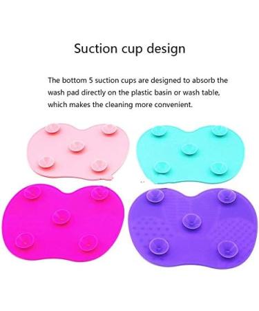 Silicone Brush Cleaner - Silicone Brush Cleaner Washing Brush Gel Cleaning Mat Foundation Makeup Brush Cleaner Pad Universal Makeup Tool - Pink - Buy Online on GoSupps.com