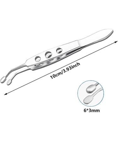 dijiusidy Eyelid Precision Tweezers Eye Clogging Removal Cleaning Clamps Portable Facial Tools with Non-Slip Handle Cosmetics Salon Small Rectangle Tip - Buy Online on GoSupps.com