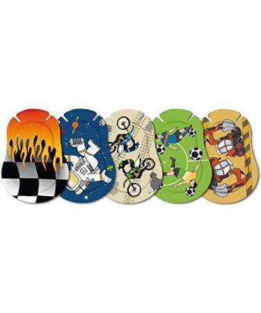 Ortopad Bamboo Boys Eye Patches - Junior Size 0-2 yrs (50/Box) Racing Flames | Eco-Friendly Pediatric Eye Care - Buy Online on GoSupps.com