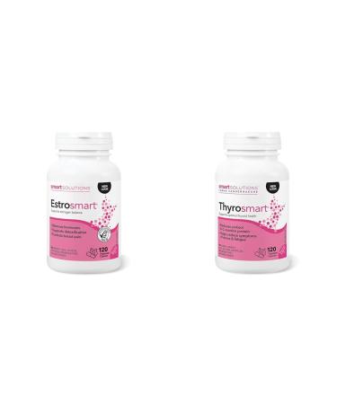 ESTROsmart - Hormone Support Supplement (120 Capsules) + Smart Solutions Thyrosmart (120 Caps)