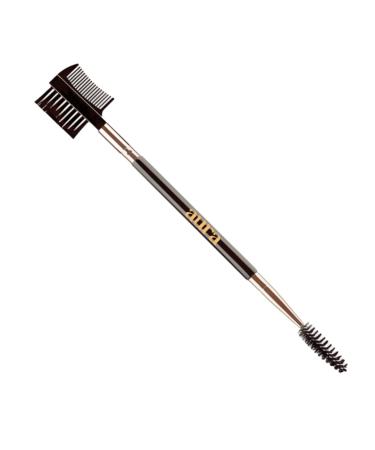 Aura eyebrow and eyelash brush. 3 different tools: comb reel and brush. ideal for separating eyelashes removing mascara clumps grooming eyebrows
