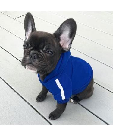 Ducomi Hood Dogs Sweatshirt - 100% Cotton Dog Sweater for All Breeds & Sizes - Warm Monochrome Coat from XS to 9XL (Blue XS) - Buy Online on GoSupps.com