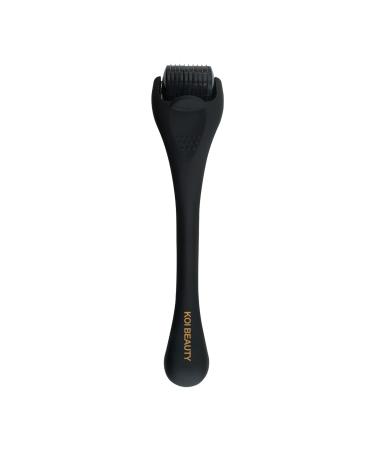 Koi Beauty Derma Roller For Face Body Hair Beard Growth, Advanced Matte Black 540 Titanium Microneedling Roller Home Use Microneedle Dermaroller 1.0