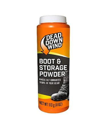 Dead Down Wind Boot and Storage Powder | 4 Oz Bottle | Hunting Accessories | Helps With Odor for Hunting Boots, Gear, Storage Bags + Clothes | Scent Management Foot Powder