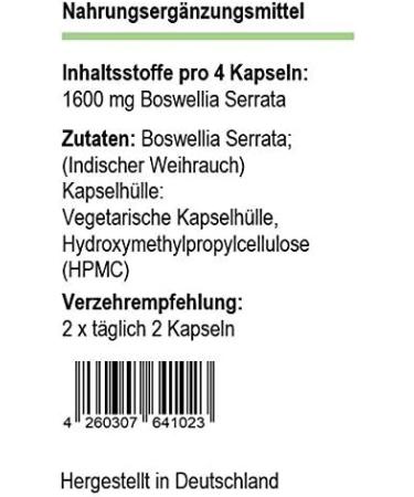 Boswellia Serrata (Frankincense) - 150 Vegetarian Capsules | Premium German Quality | International Shipping Available - Buy Online on GoSupps.com