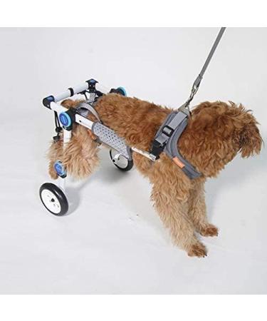 Shower Stool Mobility Pet Dog Wheelchair Cart Full Support 2 Wheel Adjustable for Small Dog Hind Legs Rehabilitation Easy Assemble White XXS Uptodate1 White XXS - Buy Online on GoSupps.com