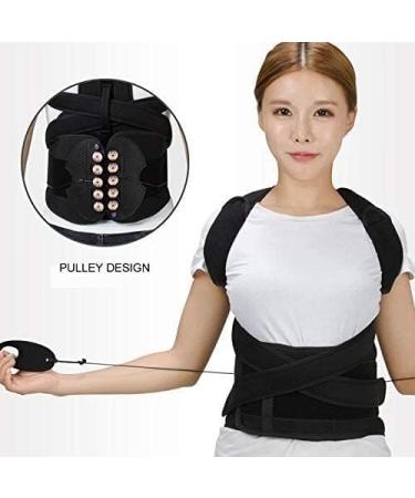 KouRy Adjustable Posture Corrector - Waist & Shoulder Brace for Back Support | Men Women & Kids | Size M - International Shipping Available - Buy Online on GoSupps.com
