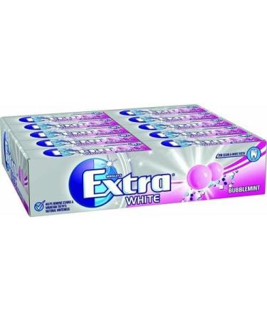 Wrigley's Extra White Bubble mint Chewing Gum 14g (12 pcs) - Buy Online on GoSupps.com