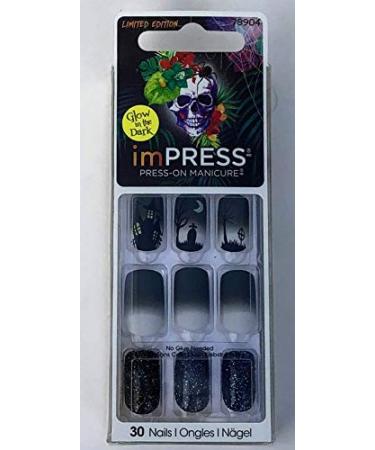 imPress Press-On Manicure Fantasy Glow in the Dark Halloween