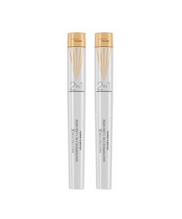2 x Max Factor Masterpiece 2 in 1 Lash Wow Volume & Length Mascara 7ml - Black