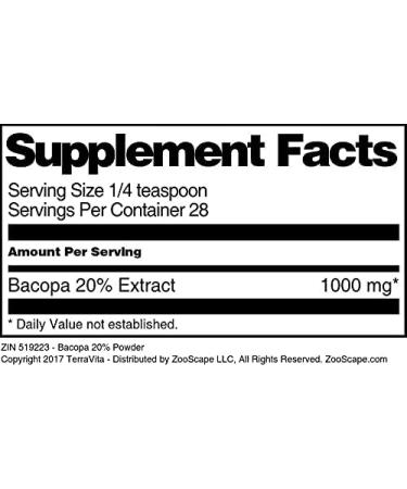 Bacopa 20% Powder (1 oz ZIN: 519223) - 3 Pack - Buy Online on GoSupps.com