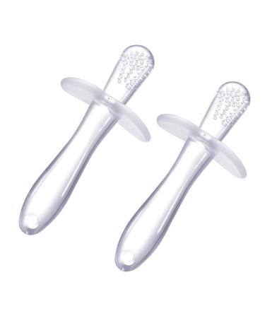 LATRAT Silicone Teether Teething Ring Teether Toy Brush Dental Care Tool Silicone Care Tool for Baby