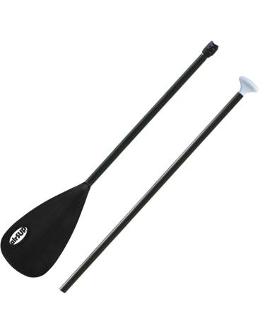 airSUP Tough 2 Piece Compact Paddle for Inflatable SUP Light 31oz with Oval Shaft - no Twist Black