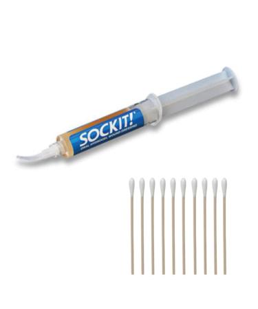 Orasoothe SOCKIT Gel 10g Syringe with 10 Chevaux Brand Applicator Sticks (1 Syringe  10 Applicators)