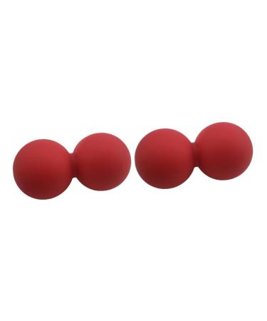 Beavorty 2st peanut massage ball Plantar fasciitis massage full body Massage balls Muscle roller foot massage peanuts peanut ball Erdnuss-yoga roller foot sole massage chalet yoga ball fitness red